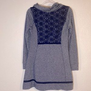M Paper Crane Cowl Tunic Sweater Dress